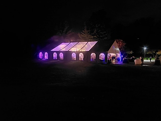 40'x70' w/clear midsection at night