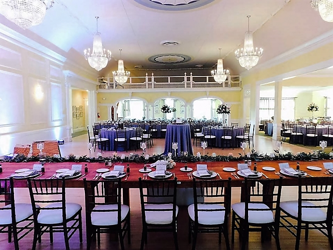 Harvest tables used for Head Table