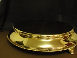 Brass (Gold Tone) Round Cake Plateau